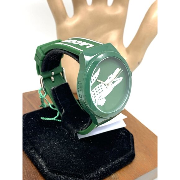 Lacoste Men's Watch 2011309 Neocroc Quartz Green Dial Rubber Strap 42mm - Picture 13 of 13